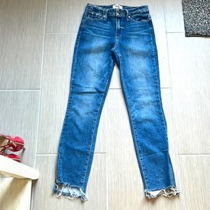 Paige Hoxton Ankle Peg with distressing and zippers at the ankles Size - 26